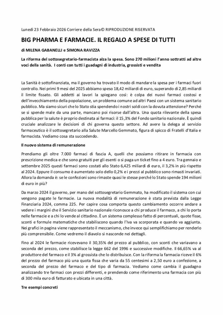 BIG PHARMA E FARMACIE