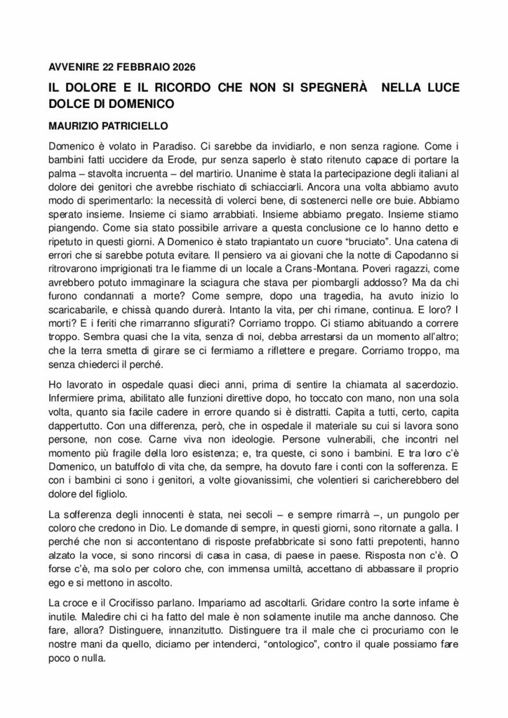 DOMENICO DOLORE E RICORDO