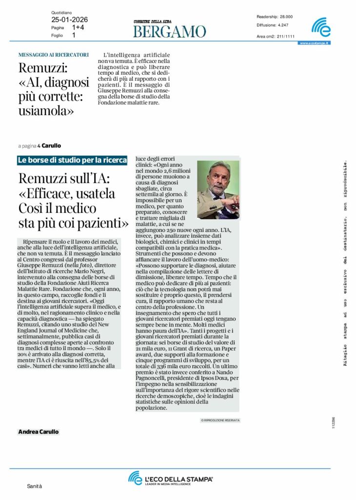 IA DIAGNOSI PIU’ CORRETTE