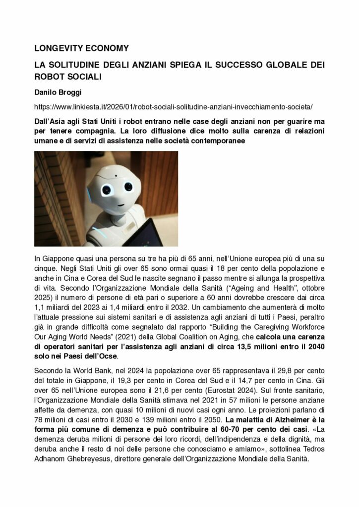 IL SUCCESSO DEI ROBOT SOCIALI