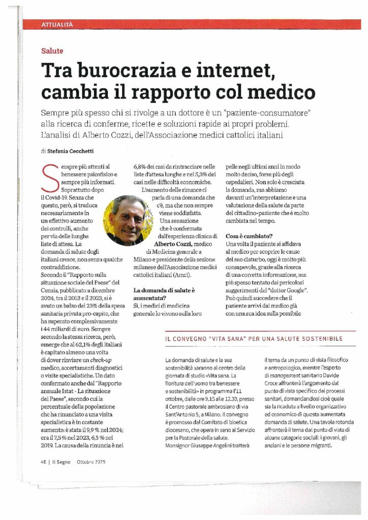 Cecchetti: Intervista Alberto Cozzi Burocrazia e Internet – Il Segno