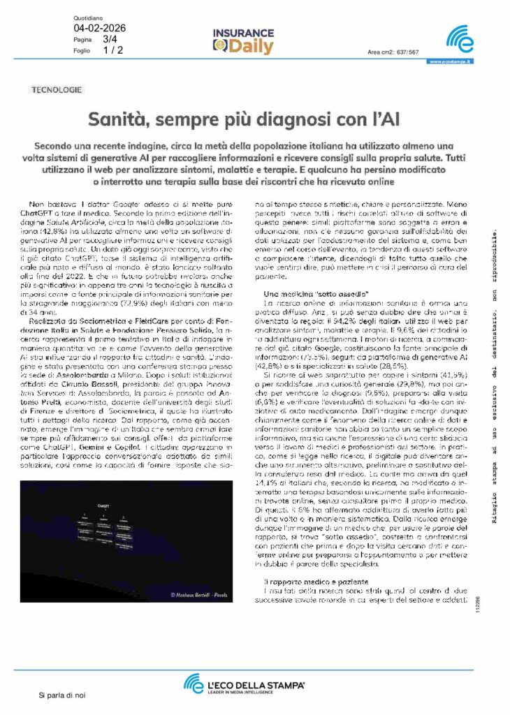 Corvi: Sanità, più diagnosi con l’AI – surancetrade.it