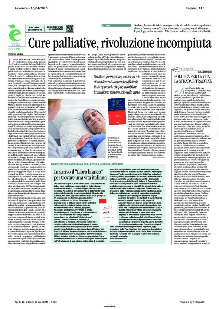 Melina: Cure palliative, rivoluzione incompiuta – Avvenire