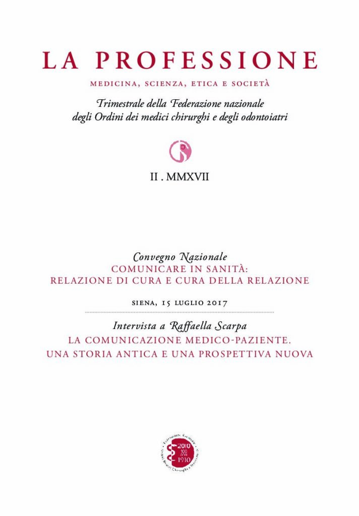 Convegno Nazionale: COMUNICARE IN SANITÀ: RELAZIONE DI CURA E CURA DELLA RELAZIONE – FNOMCEO
