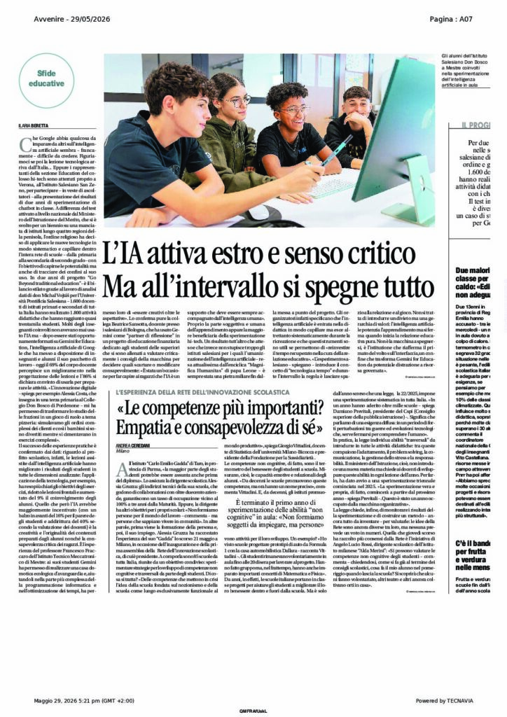 Beretta: L’IA attiva estro e senso critico Ma all’intervallo si spegne tutto – Avvenire
