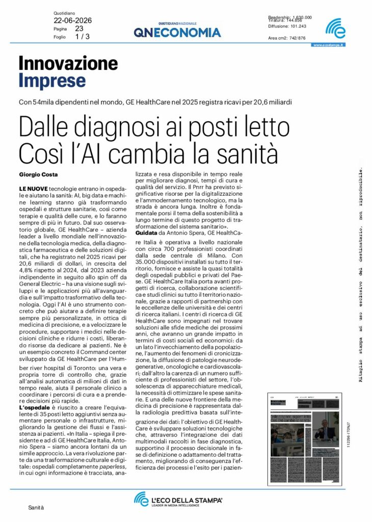 Costa: Dalle diagnosi ai posti letto Così l’AI cambia la sanità – Quotidiano Nazionale
