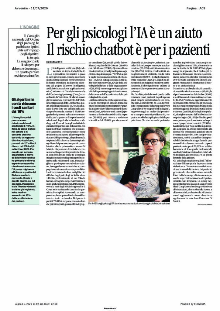 Negrotti: Per gli psicologi l’IA è un aiuto. Il rischio chatbot è per i pazienti – Avvenire