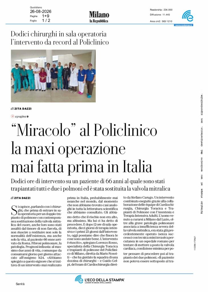 Dazzi: “Miracolo” al Policlinico la maxi operazione mai fatta prima in Italia – la Repubblica