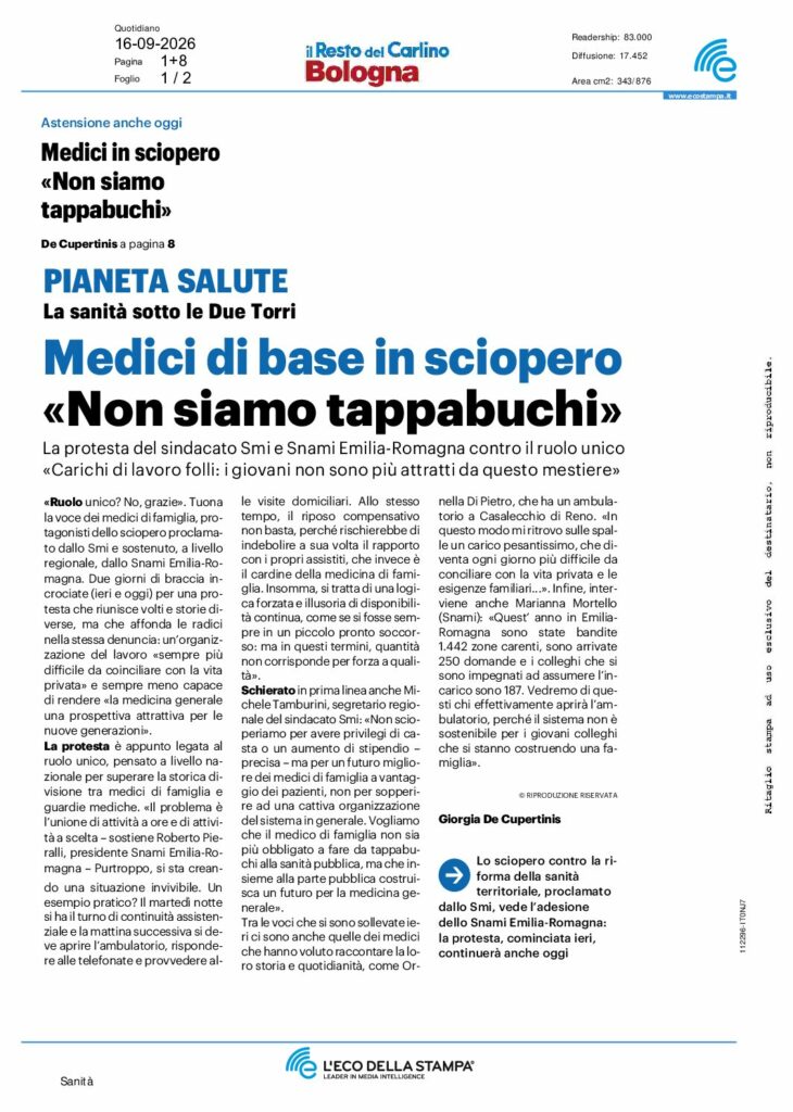 De Cupertinis: Medici di base in sciopero «Non siamo tappabuchi» – il Resto del Carlino